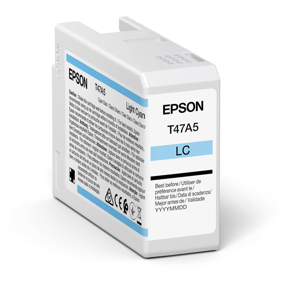 Epson C13T47A500 T47A5 Light Cyan UltraChrome Pro 10 Ink Cartridge (50ml)-PCR Business Solutions Ltd